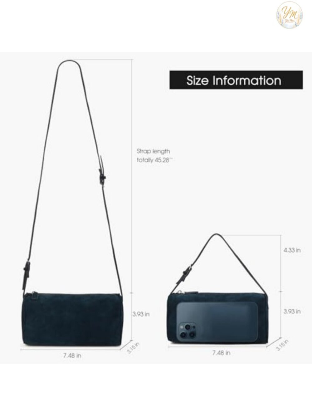 Women's Small Crossbody Hobo Handbag Suede Leather Shoulder Bag